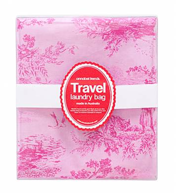 Annabel Trends Travel Laundry Bag - Toile Pink